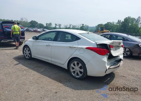 2013 Hyundai Elantra Limited z USA, uszkodzony, nr VIN 5NPDH4AE7DH446960